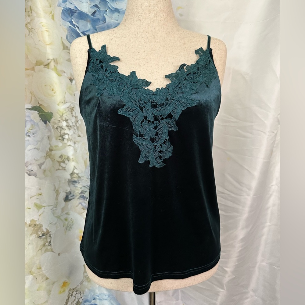 Listicle Blue Lace Chemise Camisole Vintage Y2K